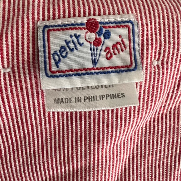 Petit Ami Baby Girl Red Stripe Ladybug Dress Size 18 Months - Picture 4 of 5